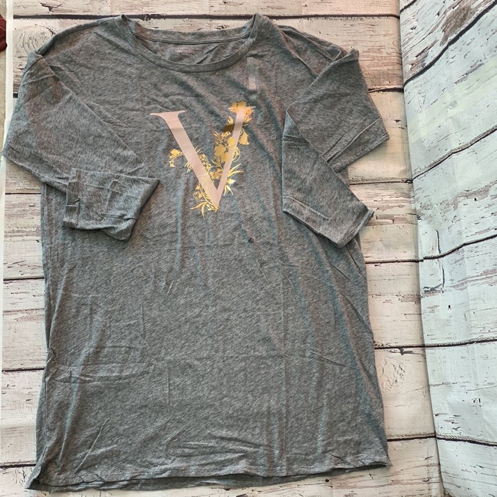 Victoria Secret Cotton Long Scoop-neck Light Weight Sleep-shirt - Picture 3 of 8